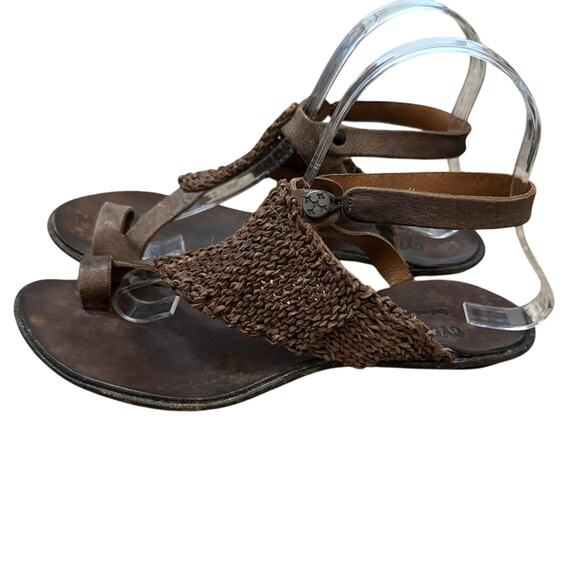 Cydwoq 'DIVE' Vintage Knit Sandals Leather Hand Crafted USA Size 37 US 7 - Picture 4 of 7